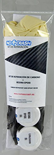 NO+CRASH Kit XL REPARACIÓN Palas Padel, Surf, Bicicletas ETC - 15CM Carbon Repair Kit + Resin and Gloves