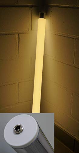 Lichtidee Led Leuchtstab matt softton warmweiss 0,9m 12Volt mit Steckertrafo Anschluß an Steckdose Dekostab Stablampe