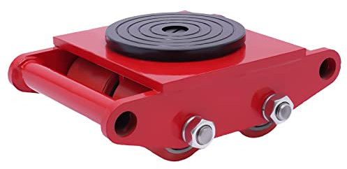 Futchoy 6T/8T/12T Schwerlastrolle/Panzerrollen Transportrolle Maschine | Transportfahrwerk Fahrwerk | Hochwertige Schwerlast-Transporthilfe (6T, Rot)