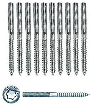 Stockschrauben M6 M8 M10 Schraubstifte Gewindestifte verzinkt Doppelgewindeschrauben Rohrschellen Befestigungsmaterial Montagematerial (10, M8 x 110 mm)