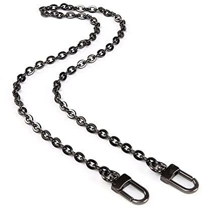 Mini bolso de cobre con cadena para el hombro, correa cruzada, accesorios, decoración de abalorios, Negro, 26‘’