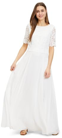 Vera Mont Damen Abendkleid mit Spitze Rohweiß,48