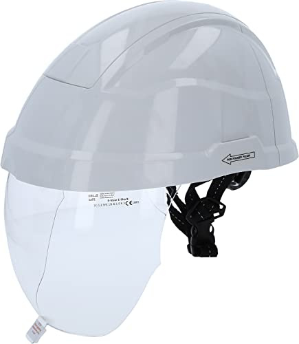 KS Tools 117.0118 Arbeits-Schutzhelm mit Gesichtsschutz | weiss