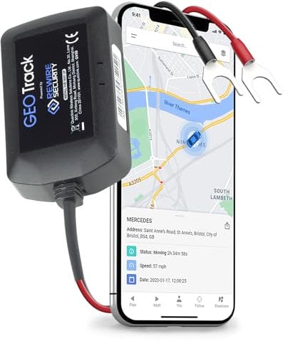 Geo Track Traceur GPS pour véhicule – Auto-Installation, économique – Dispositif de Suivi de Voiture Pay As You Go – Surveillance en Temps réel pour Flotte, camionnette, Caravane, Moto, Voiture –