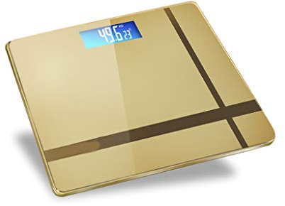 FKJLUN Digital Electronic Bathroom Scales Household Weight Scales Intelligent Electronic Scales High Precision Digital Body Weight Bathroom Scales High Precision Weighing Scale (Color : Gold)