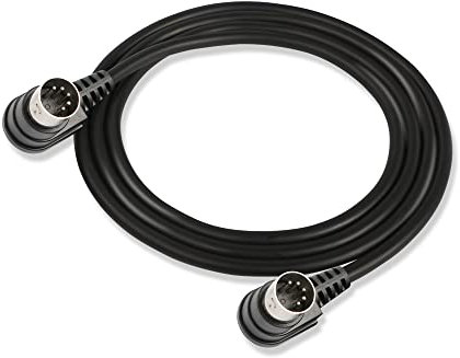 GINTOOYUN Cavo MIDI DIN a 5 Poli Ad Angolo Retto 90 Gradi, Maschio per Mixer Musicale, Dispositivo MIDI e Altri (1,5 m)