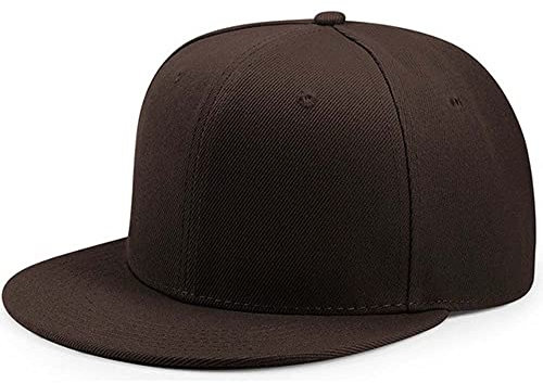 YEKEYI Unisex-Baseballkappe, einfarbiges Visier, Dad-Kappe, Angelmütze, verstellbarer Snapback-Hut, Unisex, Hip-Hop-Baseballkappe, coffee, Einheitsgr��e