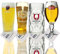 Roxley Set von 4 Draft-Gläsern, Lager, Stella, Budweiser, Spaten, Jupiler, gemischte Pint-Gläser, 4 Stück