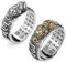 Feng Shui PiXiu Ring,Kucheed Verstellbare Mantra-Fingerringe für Männer und Frauen,Graviertes Sutra MANI Amulett Doppelter Schutz Reichtum Liebe Wohlstand,Buddha Band Schmuck Geschenk (2Stk-B)