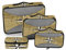 Retro Vintage Wind Rose Compass on Old Paper Background 4 Set Packing Cubes, Travel Packing Organizers, 600D Oxford Cloth Toiletry Storage Bag, Luggage Mesh Bags for Accessories