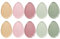 Ideen mit Herz Piatto pasquale a forma di uovo | in cartone | 5 colori da 2 pezzi | 10 piatti | Piatto decorativo Pasqua (27 x 18,5 cm)