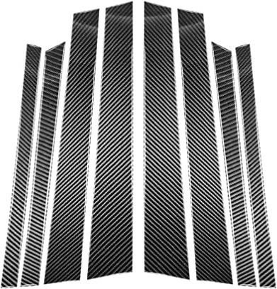 deaVeR Karbonfaser-Innenverkleidung Rahmenabdeckung kompatibel mit BMW X5 X6 F15 F16 2014–2018 (X5 F15 Türfenster B-Säulenverkleidung 18, Classic)