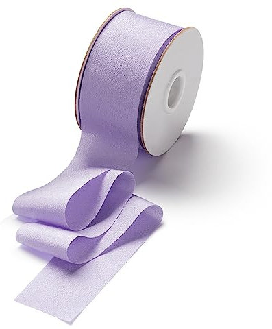 CHUQING Schleifenband Helles Lila 38mm x 22,8m Dekoration Präsent Geschenkband breit, Stoffband für kleid Hochzeit, Taufe und Geburtstag Geschenke, Deko Band Geschenkverpackung