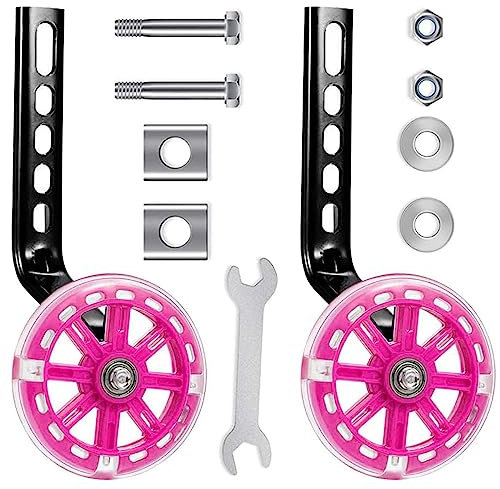 Stützräder,Fahrrad Stützräder für Kinder,Universal Stützräder für Kinderfahrrad,Hilfsräder für Erwachsene,Hilfsrad Kinderfahrrad,Stützräder für Erwachsene (Rosa)