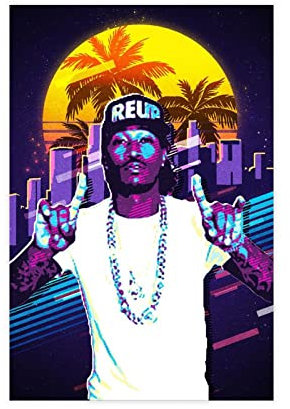 ETOMEY Hiphop Rapper Future Nayvadius DeMun Wilburn 2 Leinwand-Poster, Wandkunst, Dekordruck, Bild Gemälde für Wohnzimmer, Schlafzimmer, Dekoration, ungerahmt, 30 x 45 cm