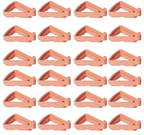 24pcs Plant Pot Feet, Invisible Flower Pot Risers, Pot Lifters Support, Triangle Feet Lifter, Terra Cotta Pot Toes for Indoor Outdoor Planters & Gardening Plant Container (Orange)