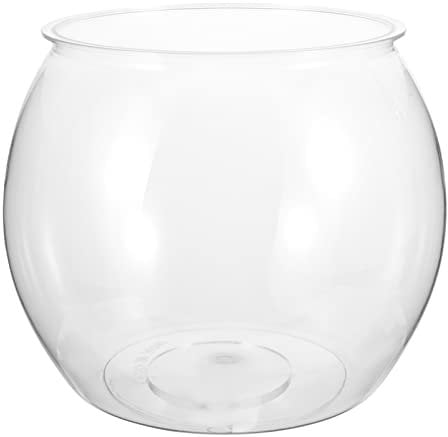 DOITOOL Clear Fish Bowl Plastic Fish Tank Round Tank Aquariums Vase Plant Tanks Glass Vases Fish Living Bowl for Centerpieces Home Decoration (9.43 Inch)