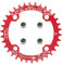 yongness Plato de manivela de Bicicleta Plato Estrecho y Ancho 34T Plato de Bicicleta de Plato único con Dientes positivos y Negativos 104BCD Adecuado para Bicicletas MTB y de Carretera Rojo