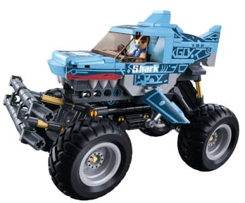 Pullback Off Road Fahrzeug Big Foot hellblau (273 Teile)