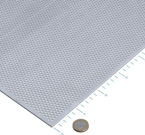 thyssenkrupp Lochblech Edelstahl RV3-5 V2A 1 mm (1000 x 750 mm) umlaufender Längs- und Stirnrand