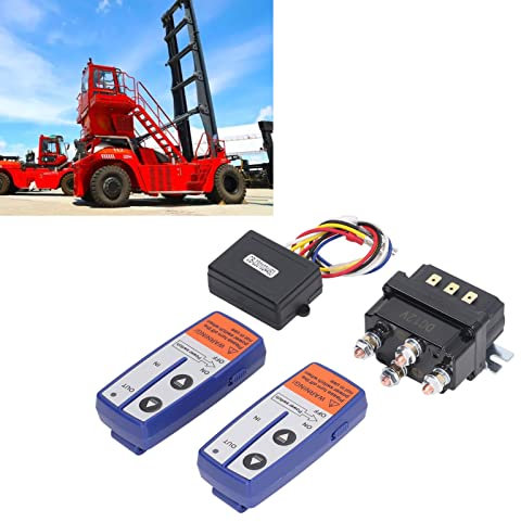 250A 12V Winch Solenoid Relay Contactor, Winch Remote Control Kit Winch Relay Kit with Remote Winch Solenoid Relay Contactor Thumb Truck Relay Contactor Switch for Industrial Vehic