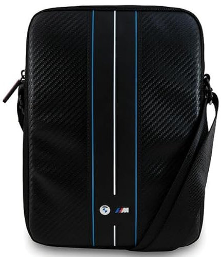 CG Mobile BMW Tasche BMTB10COMSCAKL 10 Schwarz Carbon Blue Stripes