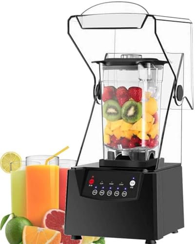 WHIPIN Blender Smoothie Maker, 2L Commercial Mixer Milkshake Smoothie Blender Machine for Shakes and Smoothies, Heavy Duty 2200W Stainless Steel Blade with Quiet Shield Sound Enclosure, 5 Presets