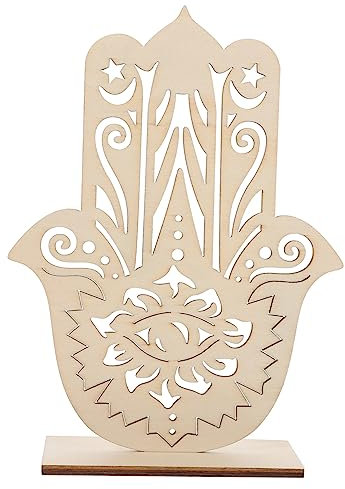 Alipis Hohlgeschnitzter Kerzenhalter Aus Holz Teelichtständer Zen-palmen-Design für Romantisches