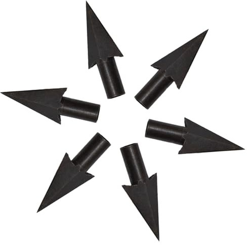 Osdhezcn Traditionelle Jagdspitzen, Metallpfeilspitze, Bogenspitze, Ersatzspitze für den Außenbereich, Jagd, Metallpfeilspitze, 6 Stück