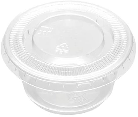 MAXI PRODUCTS - 250 Salseras Transparentes con Tapa Transparente - Botes de Plástico Reutilizables con Tapa para Salsas - Tarrinas Transparentes 60 cc - Envases para Salsas - EXTRA RESISTENTES