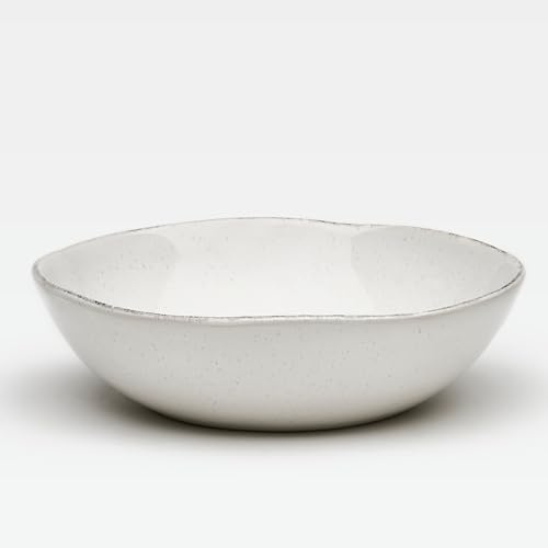 Van Well | URBAN Schale 19 cm creme grau 6cm Set - Steinzeug Bowl, für Nudeln, Suppe,Salat Poke oder Müsli
