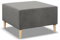 Mebligo - Puff Hocker BLANK, Fußhocker für Sessel, Couch Hocker, Sofa Hocker, Sitzhocker, Hocker Wohnzimmer, Bequemer Hocker als Auflage, Sitzpuff, Beine und Tisch - 71x71x40cm Hellgrau