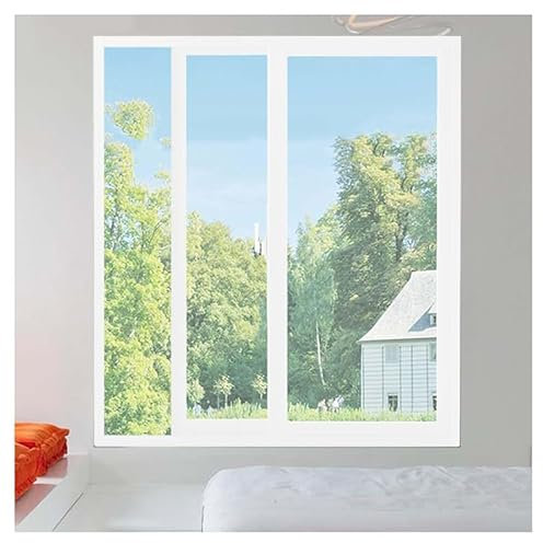 PFCDZDU Reemplazo Ventana De Ventilación Horizontal Deslizante Ventana Empotrada Marco Aluminio Ventana Vidrio Templado Transparente para Apartamento Oficina(Blanco,100x50CM)