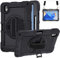 ERDARARIPRO Custodia per tablet Huawei MatePad 11.5/11.5 S/11.5 air 11, custodia antiurto con supporto girevole a 360° e cinturino da polso, tracolla completamente nera