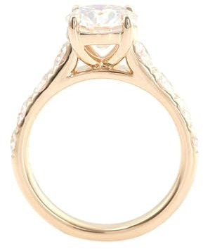 Bishilin Eheringe Damen Gold 585, Verlobung Ringe 4-Steg-Krappenfassung mit 1ct Moissanit Eheringe Hochzeit Ring Frauen Nickelfrei Gr.53 (16.9)