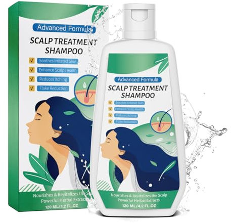 Anti Dandruff Shampoo Men/Women,Seborrheic Dermatitis,Psoriasis Shampoo,Natural Tea Tree Antifungal Herbal Essence,Dandruff Scalp Treatment,Effectively Relieves Dry Itchy Scalp and Inflammation 120ml