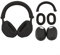 Zeroupshop Silicone Case For Sony WH-1000XM5, Headphones Protective Case Cover, Ear Cups For Sony Xm5 Soft Silicone Skin Protective Covers (Black)