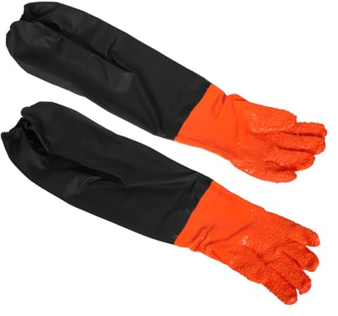 MILISTEN 1 Paar Erweiterte wasserdichte Handschuhe wasserdichte Industriehandschuhe Wiederverwendbare Handschuhe Pond Schulterlange Handschuhe Chemikalienhandschuhe Für Herren PVC