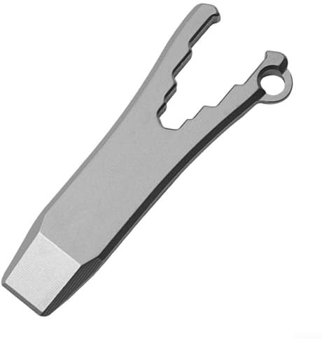 Eawfgtuw Herramienta multifunción de aleación de titanio - Llave ajustable compacta para camping, senderismo, supervivencia - Llavero ligero - Destornillador portátil 42 mm