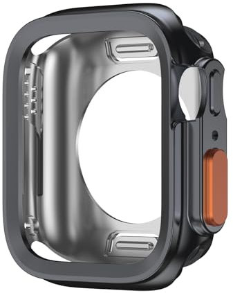 EPANO Funda para Apple Watch Ultra 10, 9, 8, 7, 46mm, 42mm, 45mm, 41mm, 44mm, 40mm, funda protectora completa de TPU suave a prueba de golpes para iwatch series 6 5 4 SE(Black,44mm)