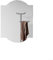 Jotekonoby Miroir mural asymétrique irrégulier pour salon, salle de bain, entrée, couloir, décoration artistique (30 x 40 cm)