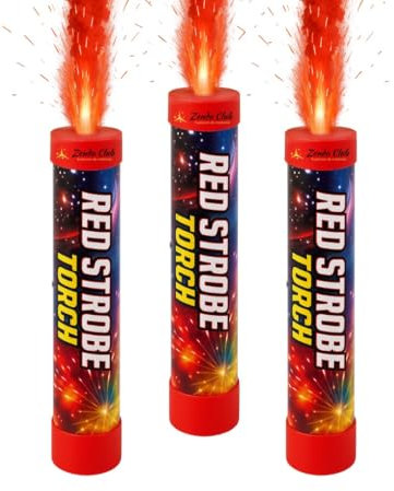 Lote de 3 humos de fuego de bengala roja – Llama viva – Duración 80s – Encendido con mecha, ideal para eventos, deportes, seguidores, efectos visuales – Categoría F1