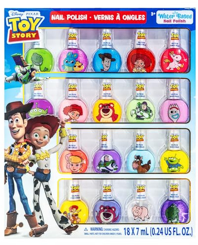 Toy Story Nail Polish Set, 18-Piece Peel-Off for Girls, Ages 3+