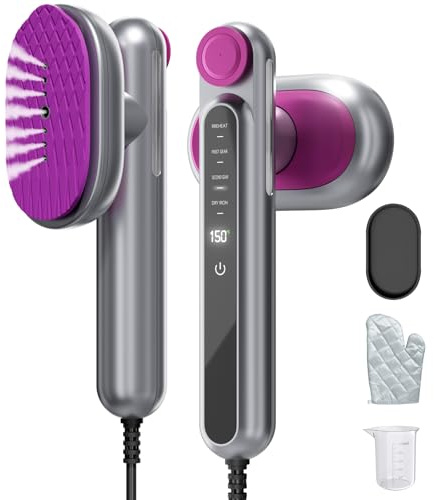 Sealong Dampfglätter Professional, 3-in-1 Steamer & Bügeleisen mit Präzisions-LED Display – 1200W & 150°C für perfekte Ergebnisse, Tragbares 220-240V Handbügeleisen für Zuhause