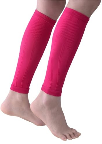 Mini Parastinchi Calcio 1 paio di calzini elastici unisex for coscia con parastinchi, manicotto pressione for le gambe, for polpaccio(Red-1pair)