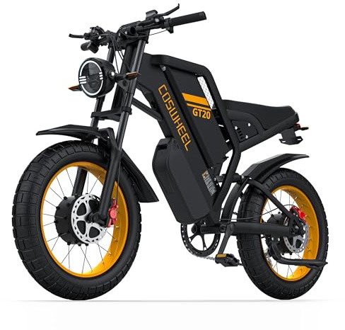 Zylvro GT20 PRO Vélo électrique pour homme, 20 x 4,0 Fat Tire Vélo électrique avec 48 V 40 Ah Batterie, Freins à Disque Hydrauliciv, Autonomie de 230 KM (PAS), 7 vitesses, suspension complète