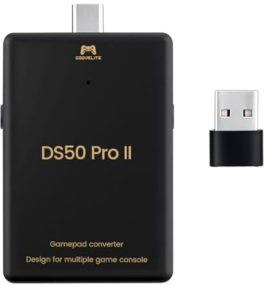 Mcbazel Besavior DS50 PRO2 Convertitore per Gamepad, supporta controller PS5/PS4/Xbox One S/Xbox Series X/S/Xbox Elite 2/Switch Pro su PS5/PS4/PS3/PC/Switch 2 e 1/Lite, audio integrato da 3,5 mm,