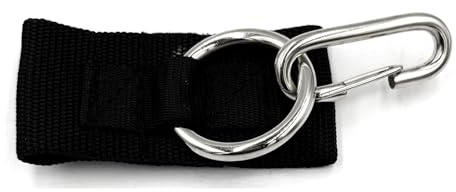 JA Horse JA4022 - Anello di fissaggio regolabile in altezza per cinghia doppia, adattatore in nylon con anello in acciaio inox per redini ausiliari singole