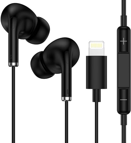 iPhone Headphones Wired, In-Ear Wired Earphones for iPhone Earbuds Lightning Earphones Headsets with Microphone and Volume Control Compatible with iPhone 14 Pro Max/14 Pro/14/13/12/11/SE/X/XS/XR/8