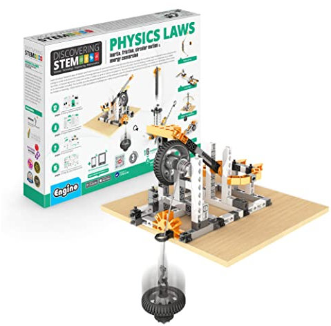 Engino STEM Toys, Physics Laws: Inertia, Friction & Circular Motion, Engineering Kit for Kids 9+, Creative STEM Projects, Gifts for Boys & Girls, Building Toys (6 Model Options)